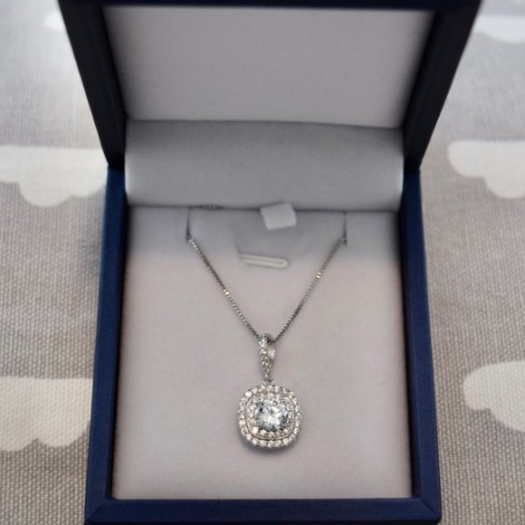 Hidden Hearts Pendant Necklace With Swarovski® Crystals - Picture 3 of 6